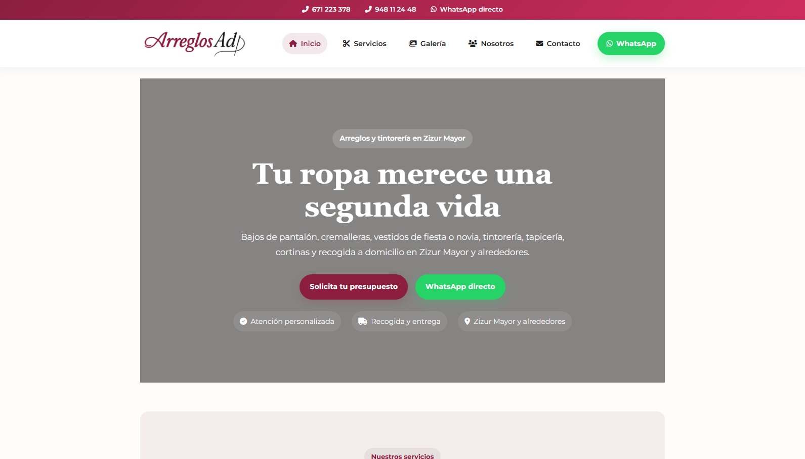 Proyecto web Arreglos Adi